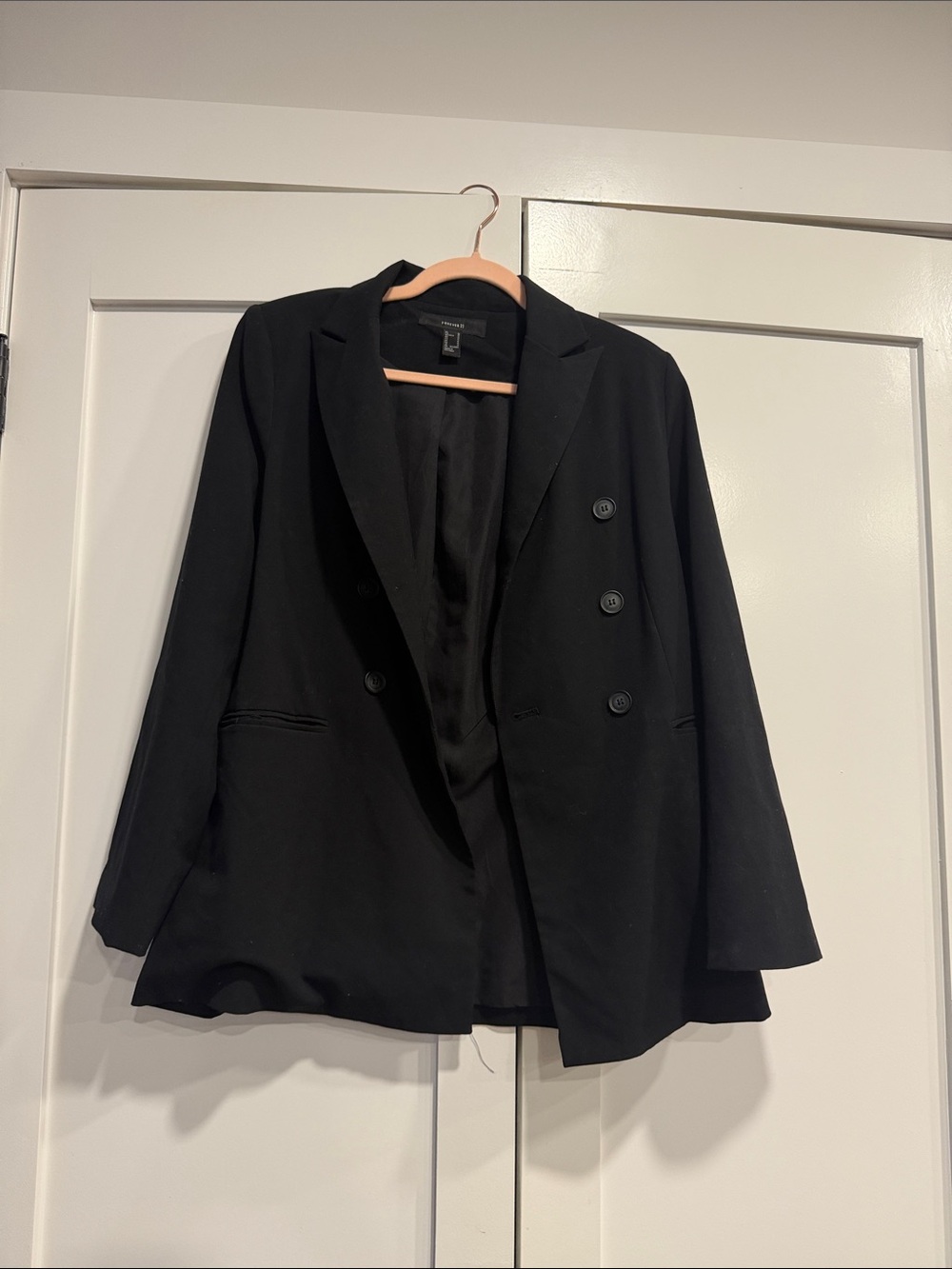 Forever 21 Black Double-Breasted Women's Blazer